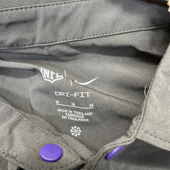 NEW Baltimore Ravens Nike Sideline Lockup Performance Polo Shirt Black MD M - Picture 7 of 11